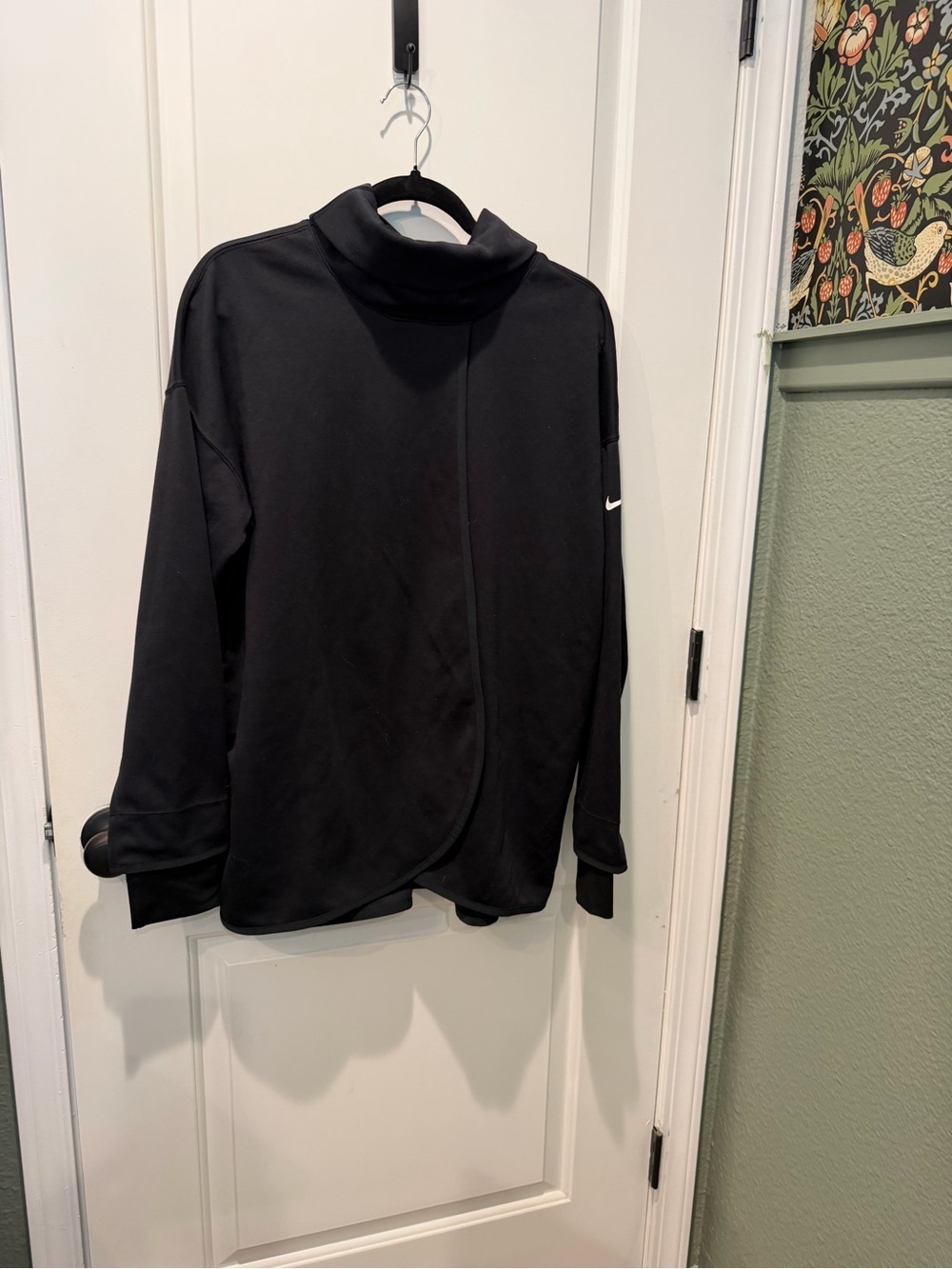 Nike Black Mock Neck Maternity Athletic Jacket